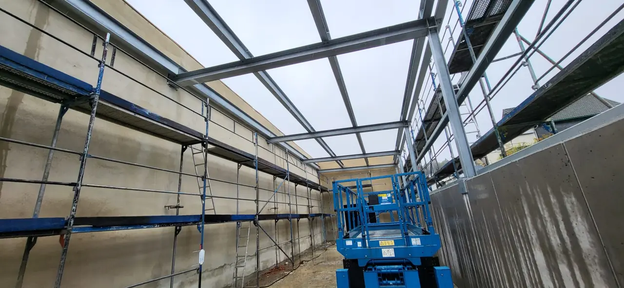 Hallenbau, Projektfoto